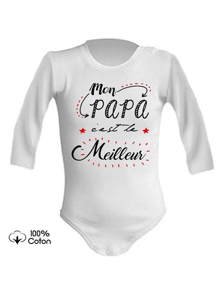 Body bébé mixte "J'aime papy et mamie" 