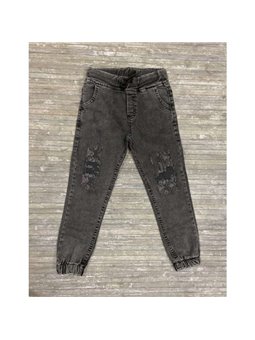 Pantalon en jean's - gris/noir pour fille 
