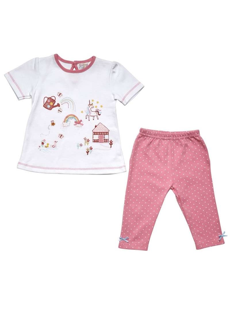 Ensemble fille blouse - blanche - jean's - LEE COOPER- bébé Ensemble fille blouse - blanche - jean's - LEE COOPER- bébé