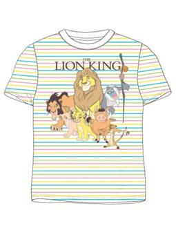 T-shirt enfant blanc avec ligne "roi lion"